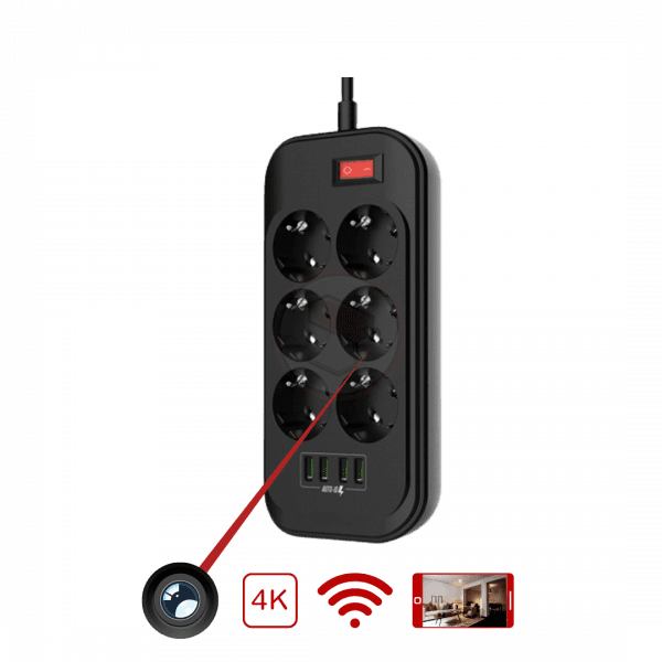 Multiprise Caméra Espion USB Ultra HD 4K WIFI
