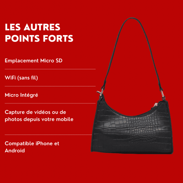 Sac à main Caméra Espion 4k Wifi