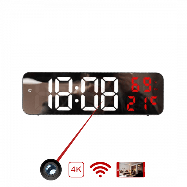Réveil Caméra espion Digital Ultra HD 4K wifi