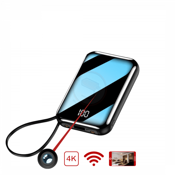 Batterie portable Caméra Espion 4k Wifi 10000 mAh Batterie portable Caméra Espion 4k Wifi 10000 mAh